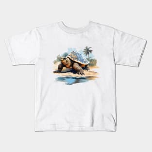 Alligator Snapping Turtle Kids T-Shirt